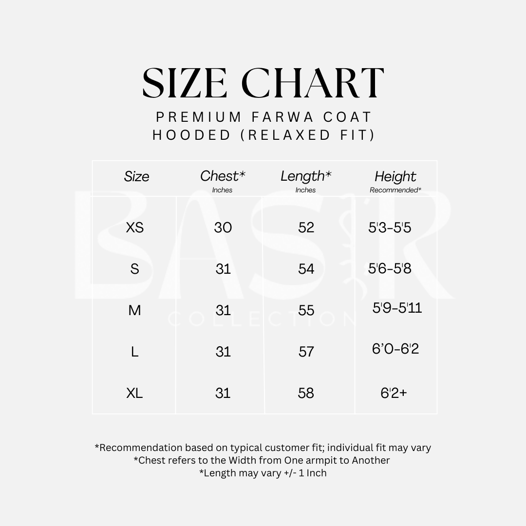 Farwa Coat Winter Hooded Fur Lined Luxury Farwa