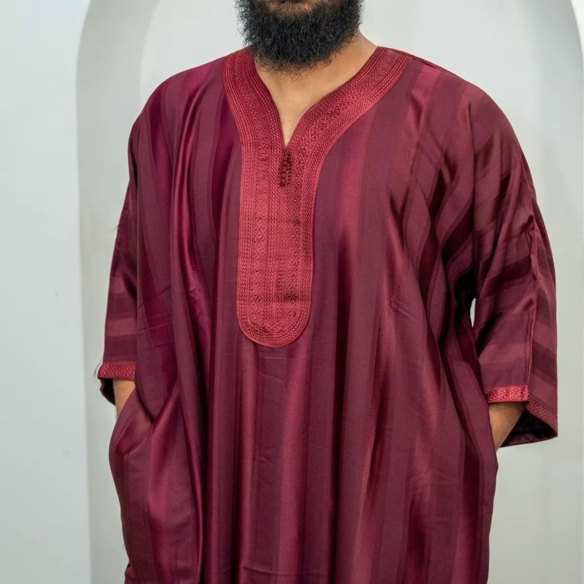 Essential Moroccan Thobe Gandoura Striped