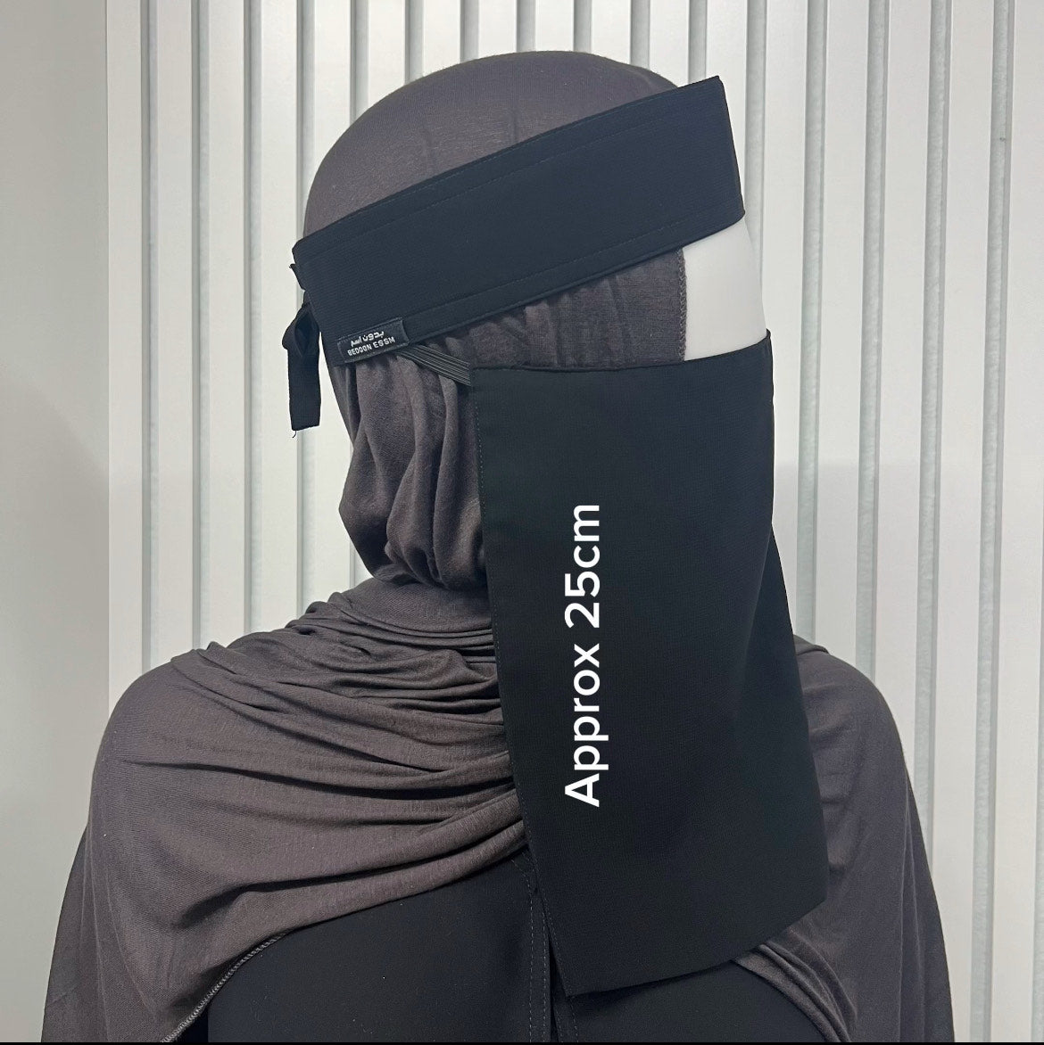 Black Saudi Style Niqab Bedoon Essm Short, Medium & Long