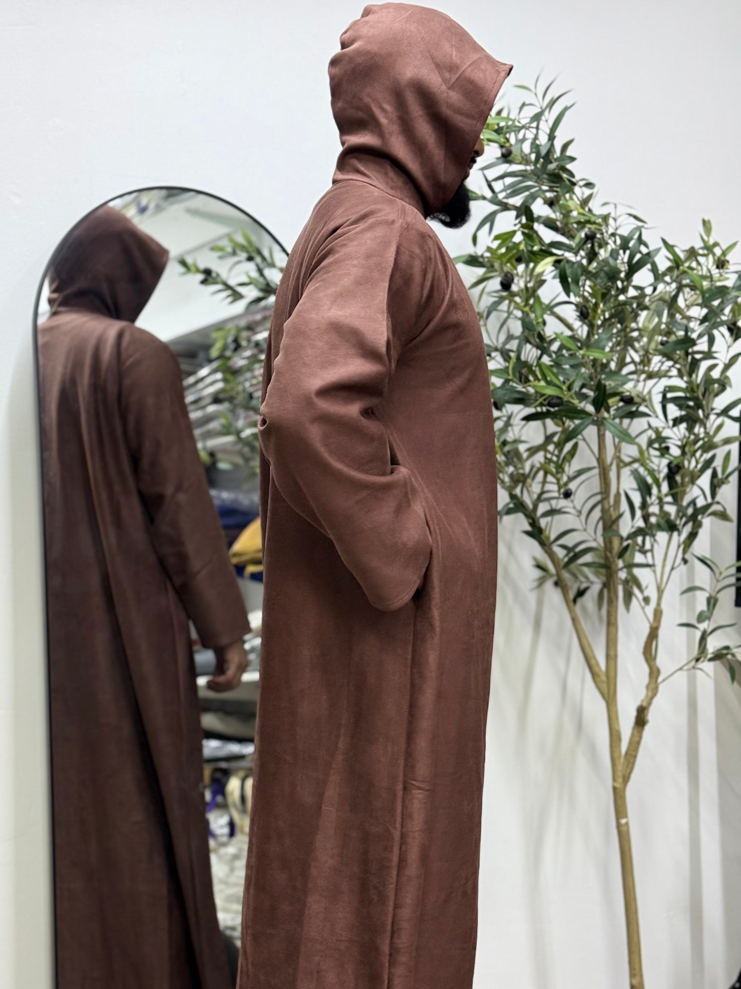Suede Hooded Thobe