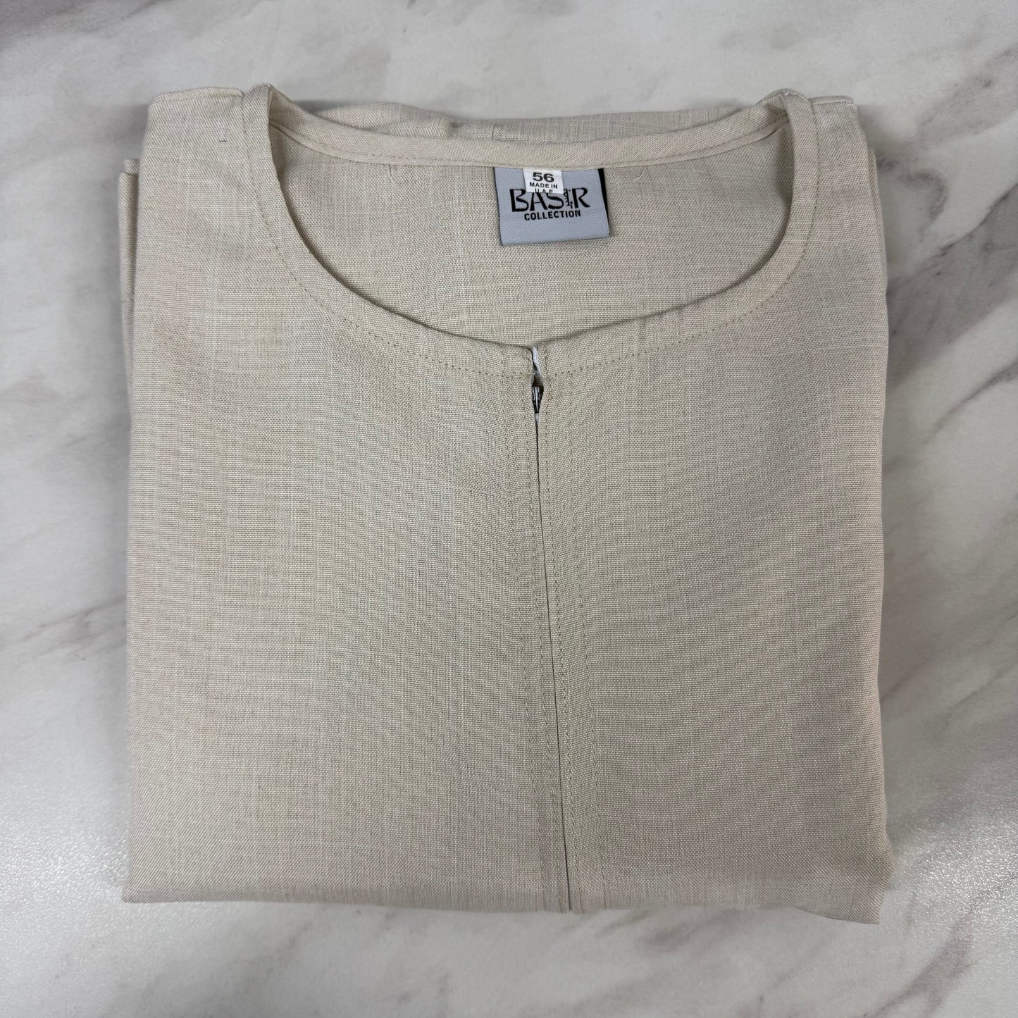 Linen Emirati Thobe Short Sleeve