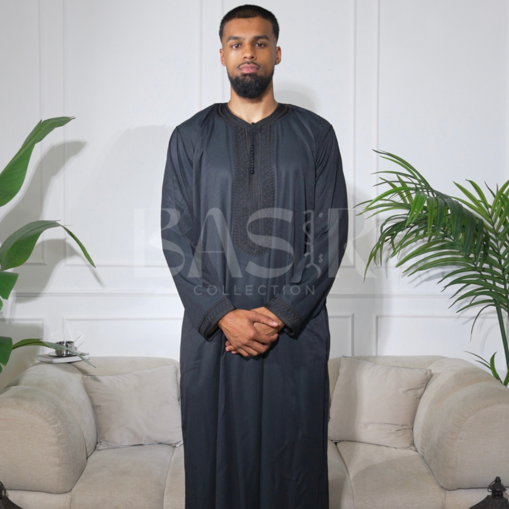 Premium Moroccan Kaftan Long Sleeve – Basir Collection