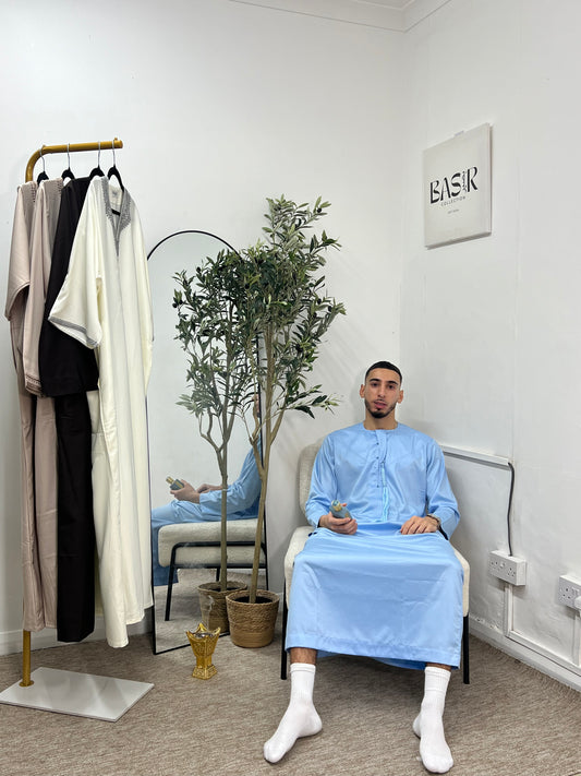 Clearance Shiny Emerati Style Thobe With Tassel