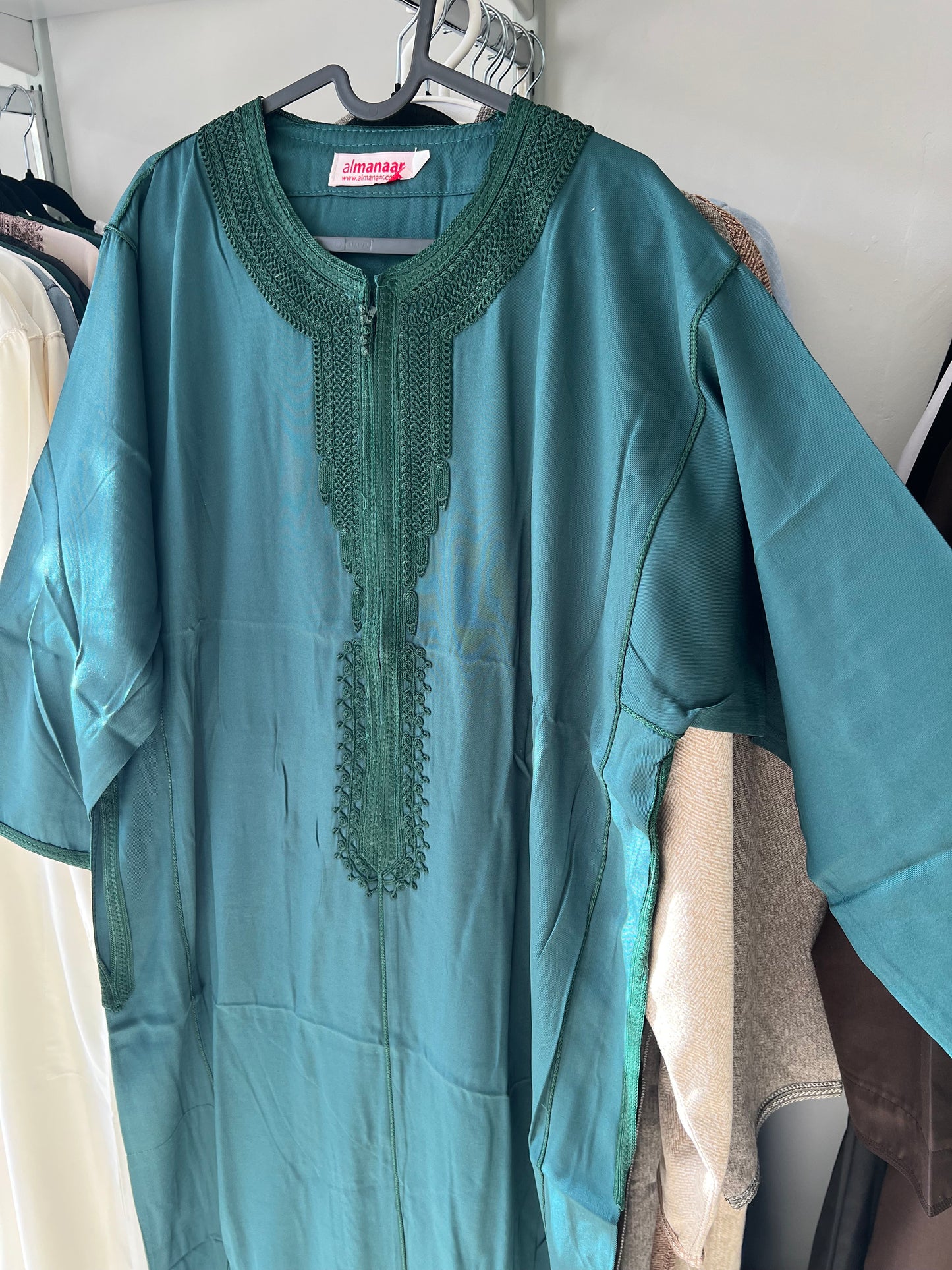Premium Long Sleeve Green Moroccan Gandoura/Kaftan