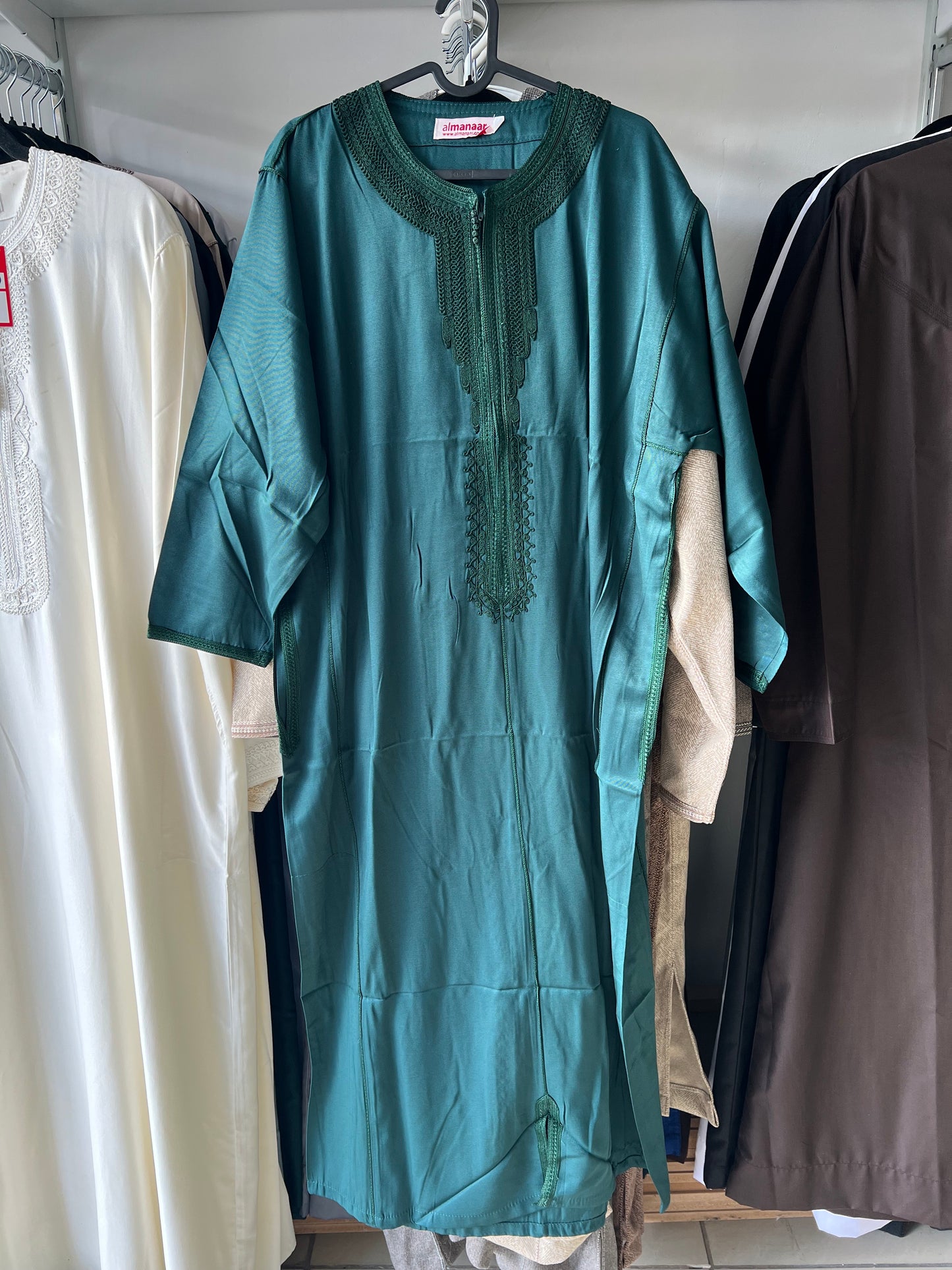 Premium Long Sleeve Green Moroccan Gandoura/Kaftan