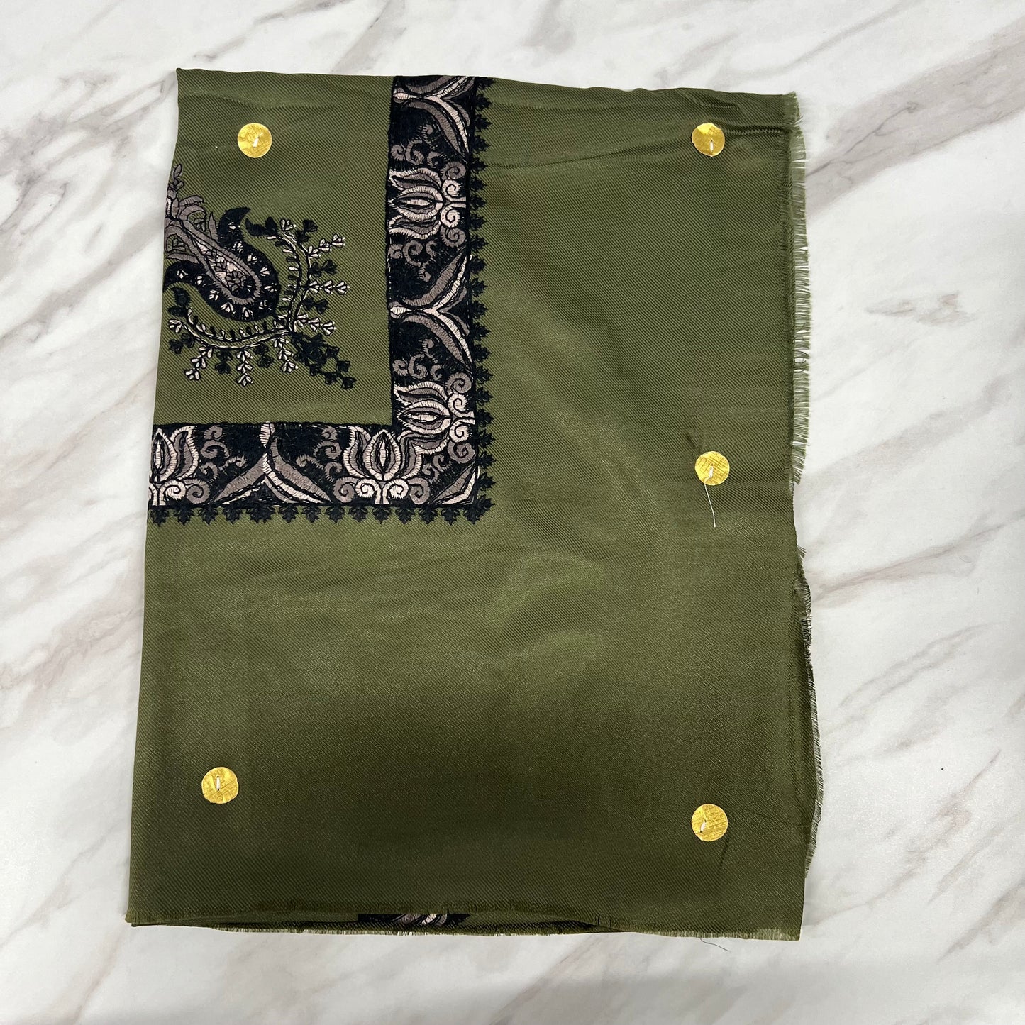 Yemeni Shemagh Keffiyah Grey, Blue & Brown