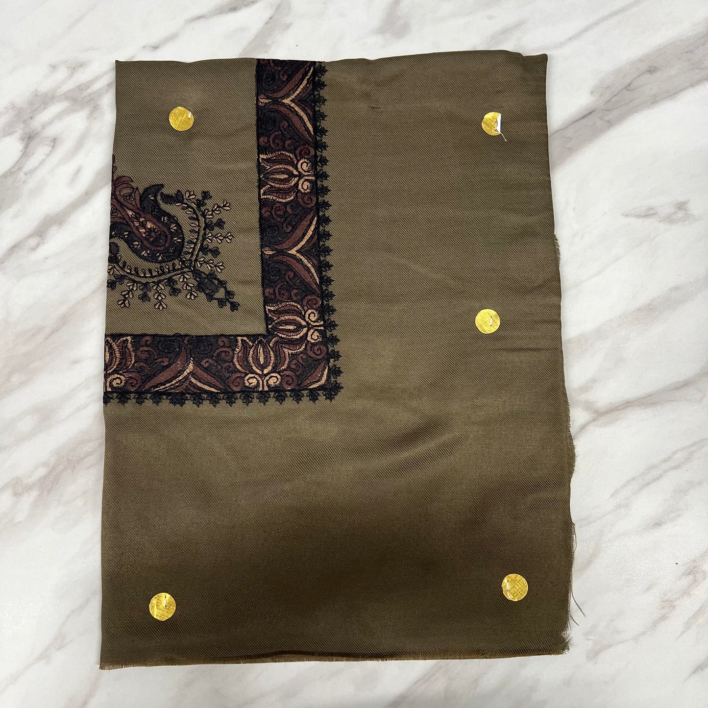 Yemeni Shemagh Keffiyah Grey, Blue & Brown