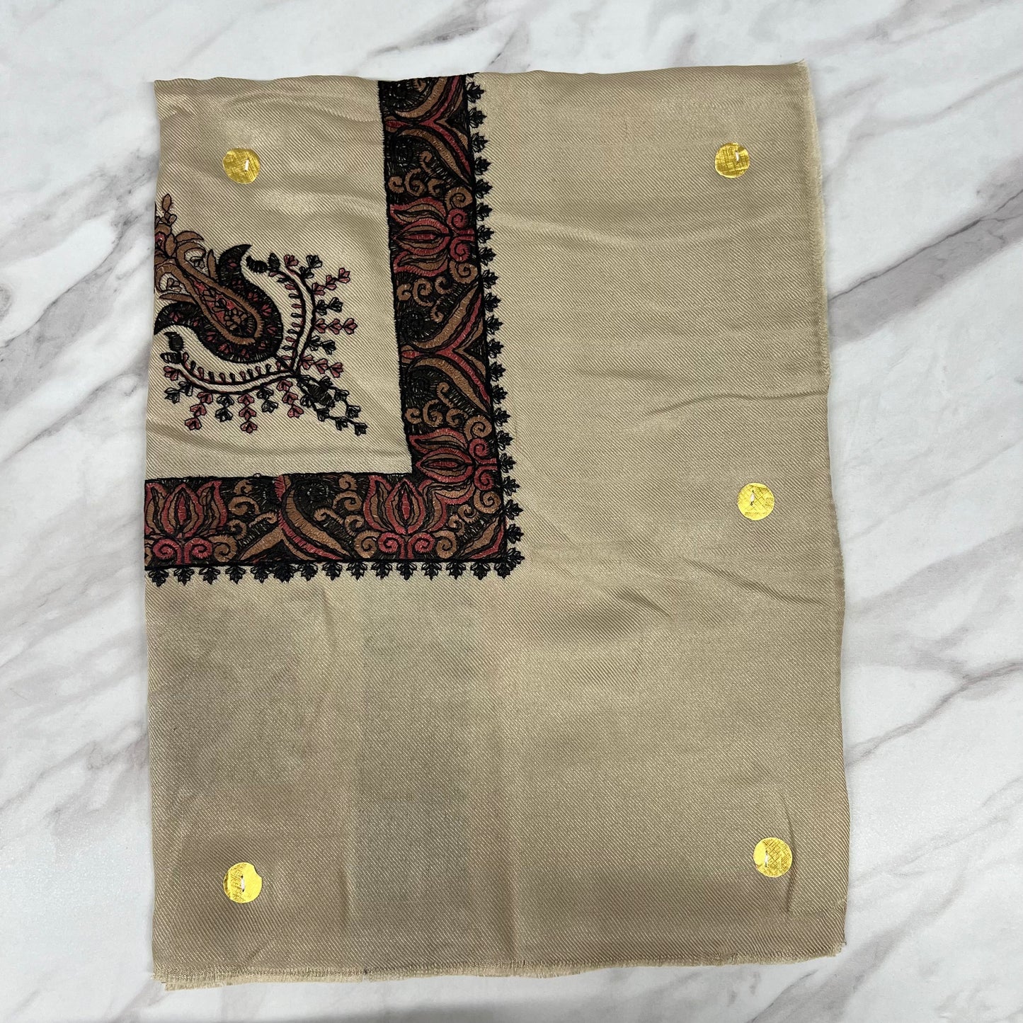 Yemeni Shemagh Keffiyah Grey, Blue & Brown