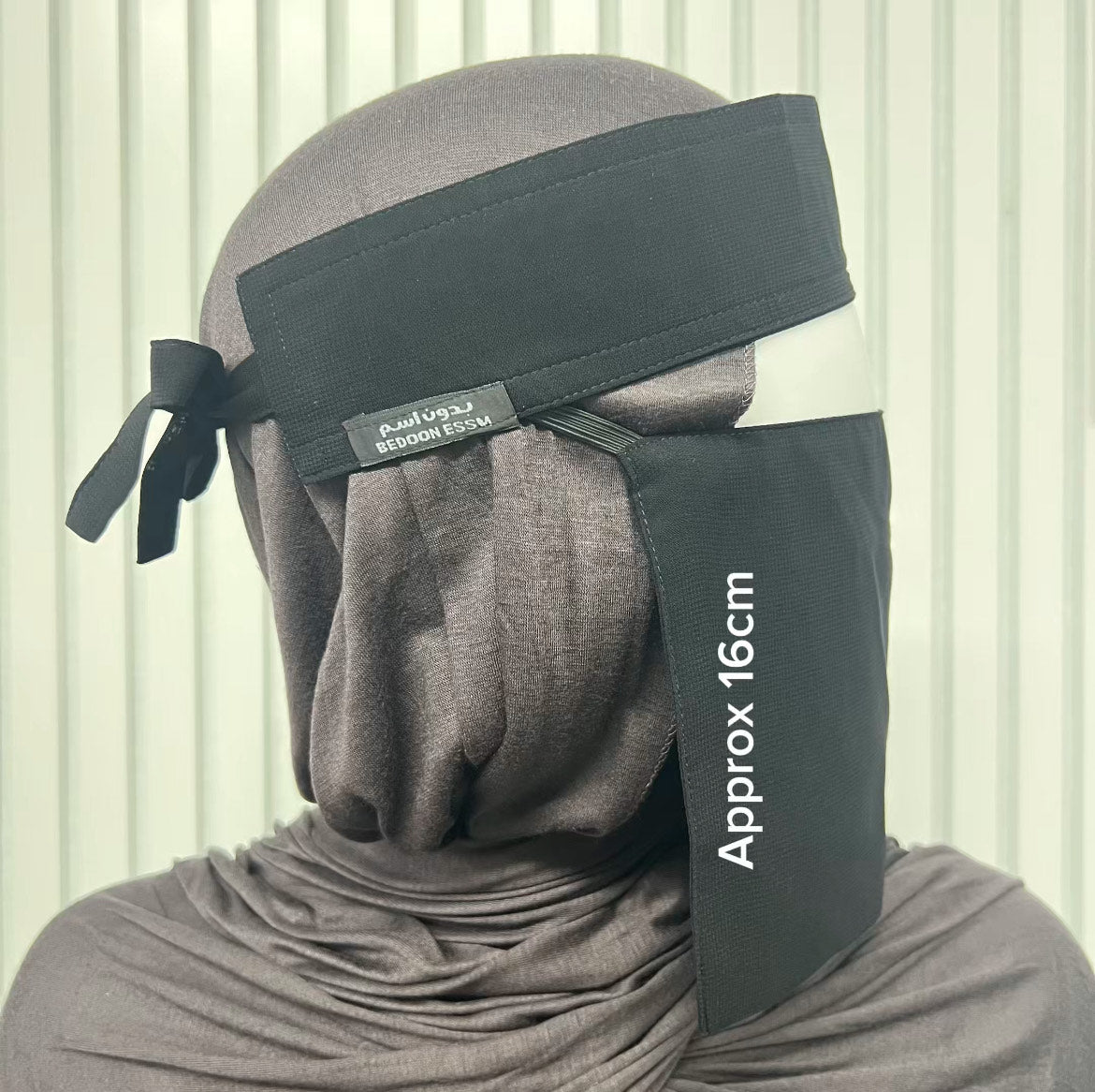 Black Saudi Style Niqab Bedoon Essm Short, Medium & Long